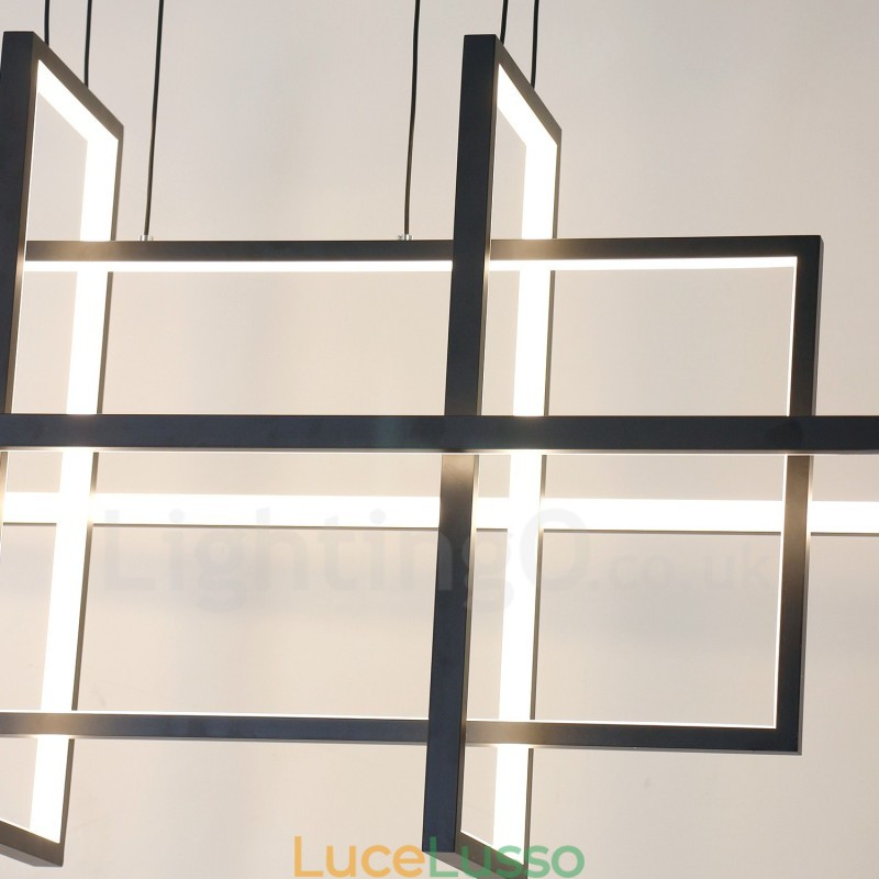 Lampada a sospensione dimmerabile Design moderno Quattro rettangoli