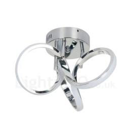 Interruttore Triac dimmerabile cromato moderno contemporaneo stile nordico montaggio a filo lampada da soffitto rotonda
