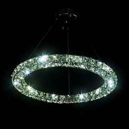 Lampada a sospensione in cristallo moderna, singola D40CM, tre lati, K9, lampada da soffitto per interni in cristallo