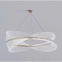 Lampada a sospensione circolare a strisce postmoderne