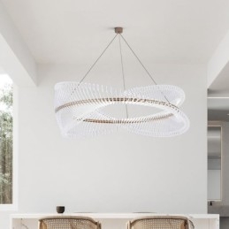 Lampada a sospensione circolare a strisce postmoderne