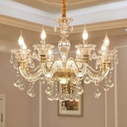 Lampadario di cristallo di lusso Lampadario di cristallo K9 con braccio luminoso