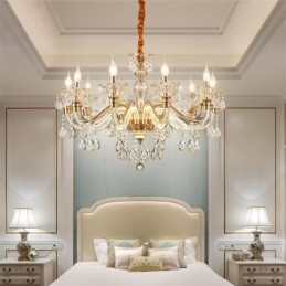 Lampadario di cristallo di lusso Lampadario di cristallo K9 con braccio luminoso