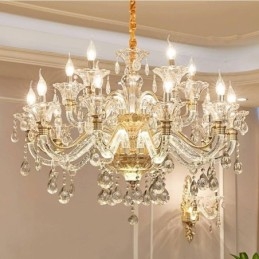 Lampadario di cristallo di lusso Lampadario di cristallo K9 con braccio luminoso