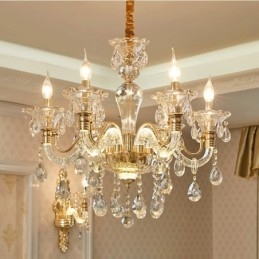 Lampadario di cristallo di lusso Lampadario di cristallo K9 con braccio luminoso