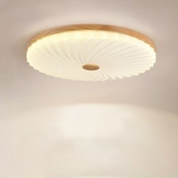 Lampada da soffitto a filo in legno massello moderna semplice rotonda nordica