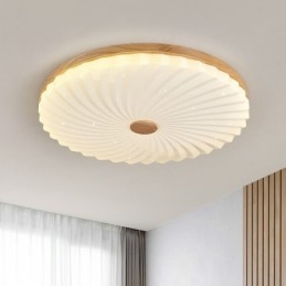 Lampada da soffitto a filo in legno massello moderna semplice rotonda nordica