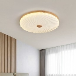 Lampada da soffitto a filo in legno massello moderna semplice rotonda nordica