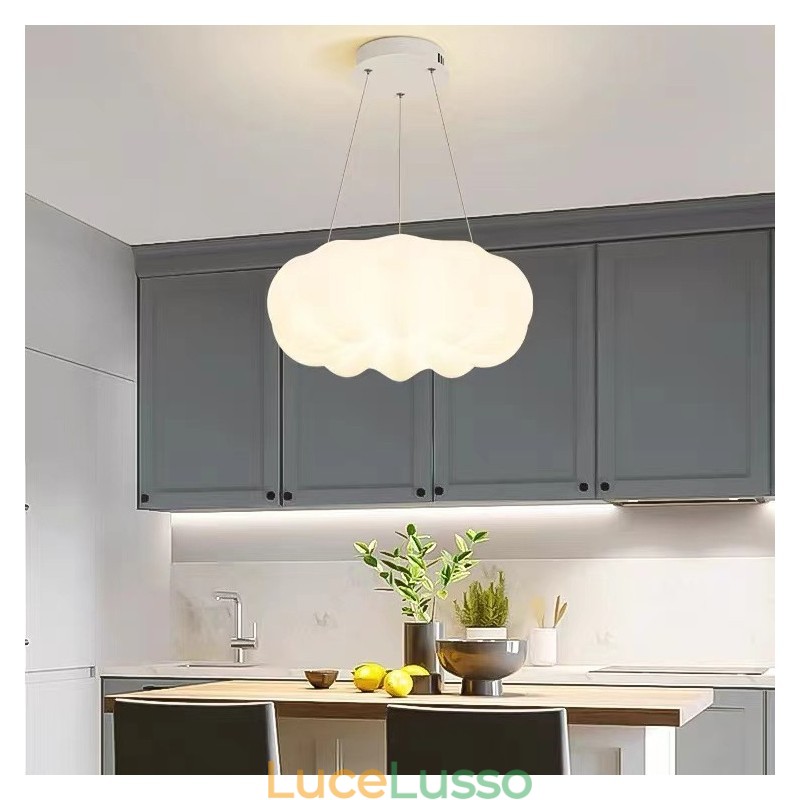 Lampada a sospensione dimmerabile creativa moderna nordica a forma di zucca, lampada a sospensione per portico