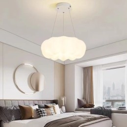 Lampada a sospensione dimmerabile creativa moderna nordica a forma di zucca, lampada a sospensione per portico