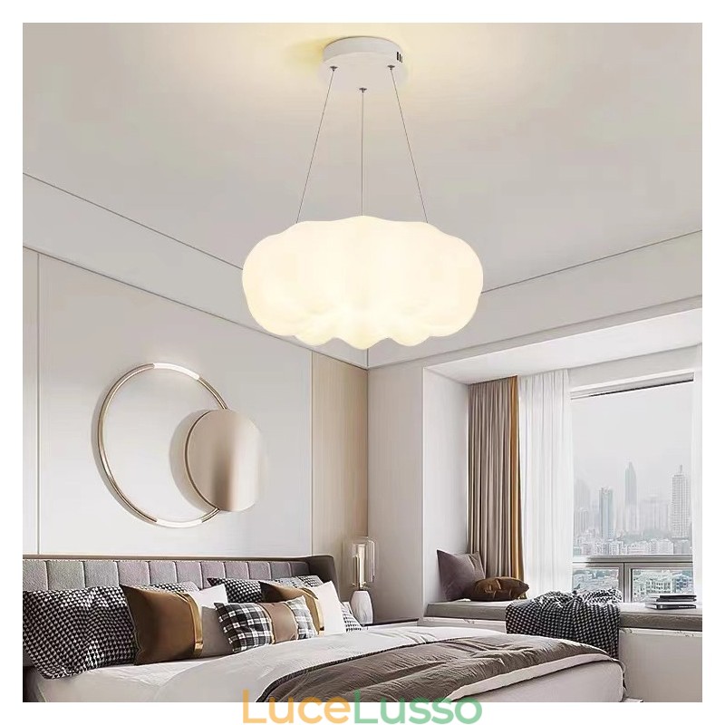 Lampada a sospensione dimmerabile creativa moderna nordica a forma di zucca, lampada a sospensione per portico