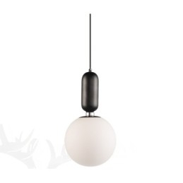 Lampada a sospensione moderna e contemporanea con paralume in vetro