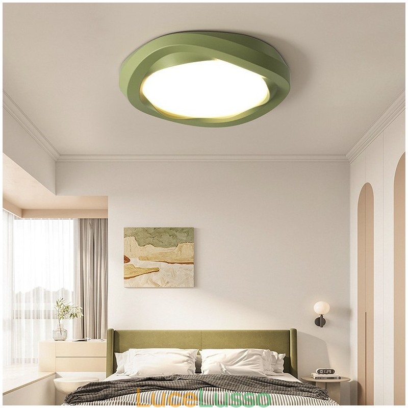 Lampada da soffitto moderna a filo, dimmerabile, con protezione per gli occhi, multicolore, per interni
