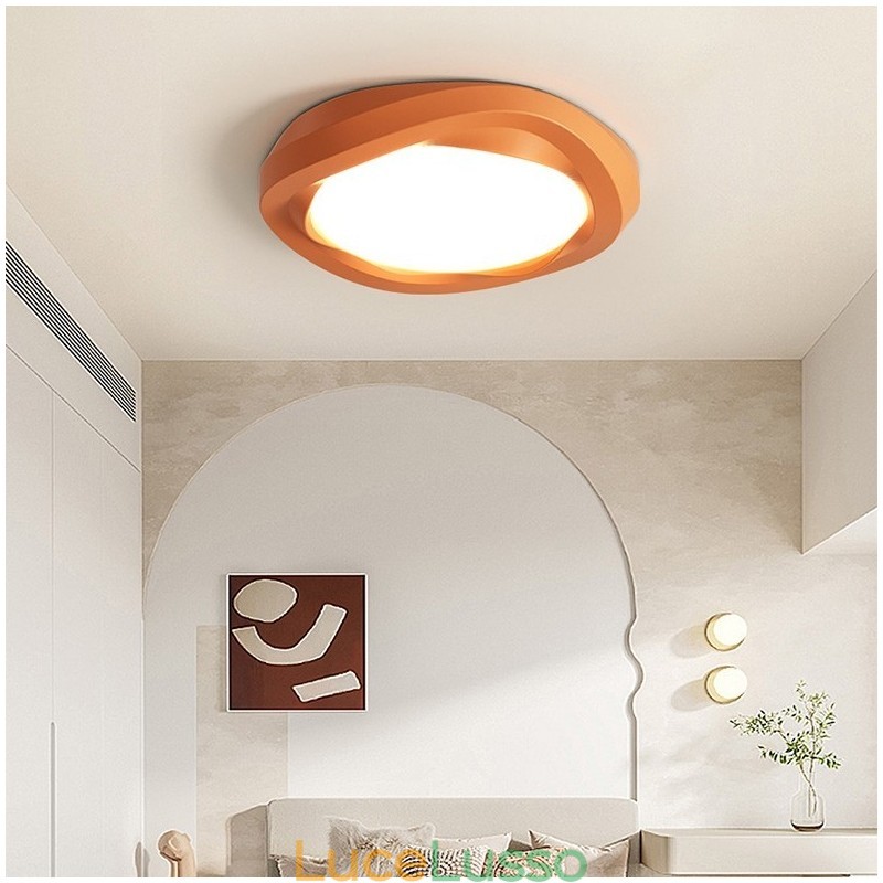 Lampada da soffitto moderna a filo, dimmerabile, con protezione per gli occhi, multicolore, per interni