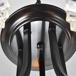 Lampadario vintage in stile europeo a 5 luci con braccio cornuto