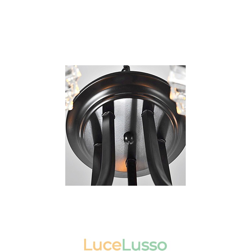 Lampadario vintage in stile europeo a 5 luci con braccio cornuto