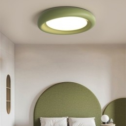 Lampada da soffitto moderna a filo, rotonda, dimmerabile, con protezione per gli occhi, multicolore, illuminazione per interni
