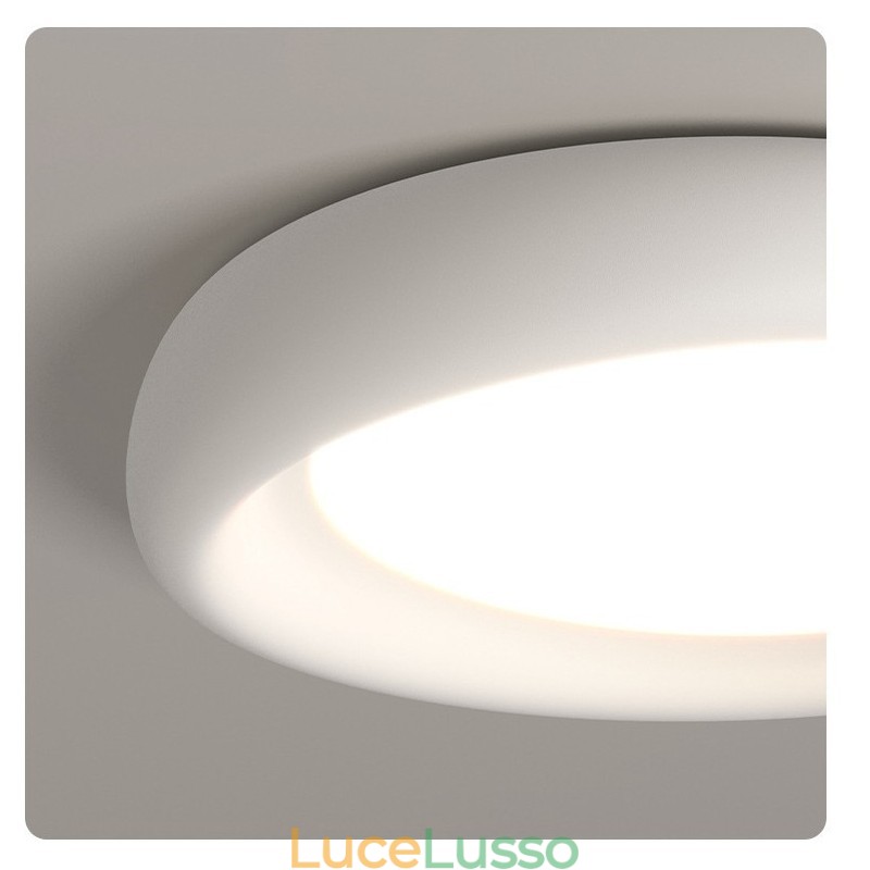 Lampada da soffitto moderna a filo, rotonda, dimmerabile, con protezione per gli occhi, multicolore, illuminazione per interni
