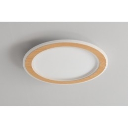 Lampada da soffitto moderna in legno tondo da montare a filo, apparecchio di illuminazione per interni