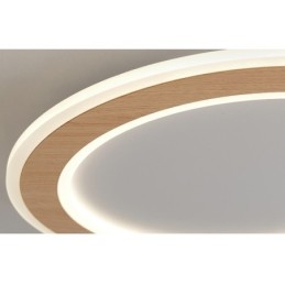 Lampada da soffitto moderna in legno tondo da montare a filo, apparecchio di illuminazione per interni