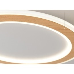 Lampada da soffitto moderna in legno tondo da montare a filo, apparecchio di illuminazione per interni