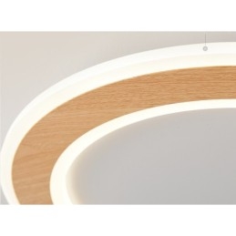 Lampada da soffitto moderna in legno tondo da montare a filo, apparecchio di illuminazione per interni