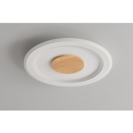 Lampada da soffitto moderna in legno tondo da montare a filo, apparecchio di illuminazione per interni