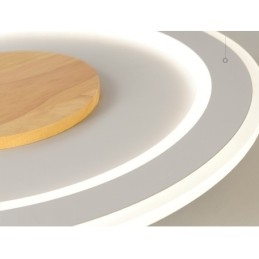 Lampada da soffitto moderna in legno tondo da montare a filo, apparecchio di illuminazione per interni