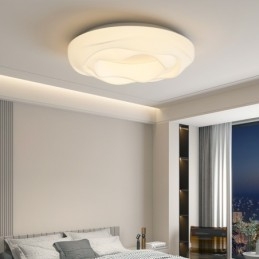 Lampada da soffitto moderna rotonda dimmerabile da montare a filo, apparecchio di illuminazione per interni