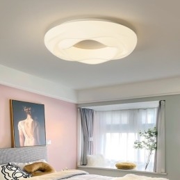 Lampada da soffitto moderna rotonda dimmerabile da montare a filo, apparecchio di illuminazione per interni