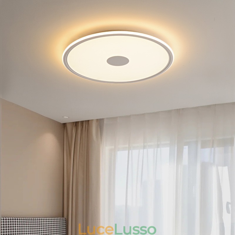 Lampada da soffitto dimmerabile per interni con protezione completa degli occhi rotonda da 3,5 cm di spessore nordica