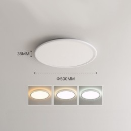 Lampada da soffitto dimmerabile per interni con protezione completa degli occhi rotonda da 3,5 cm di spessore nordica