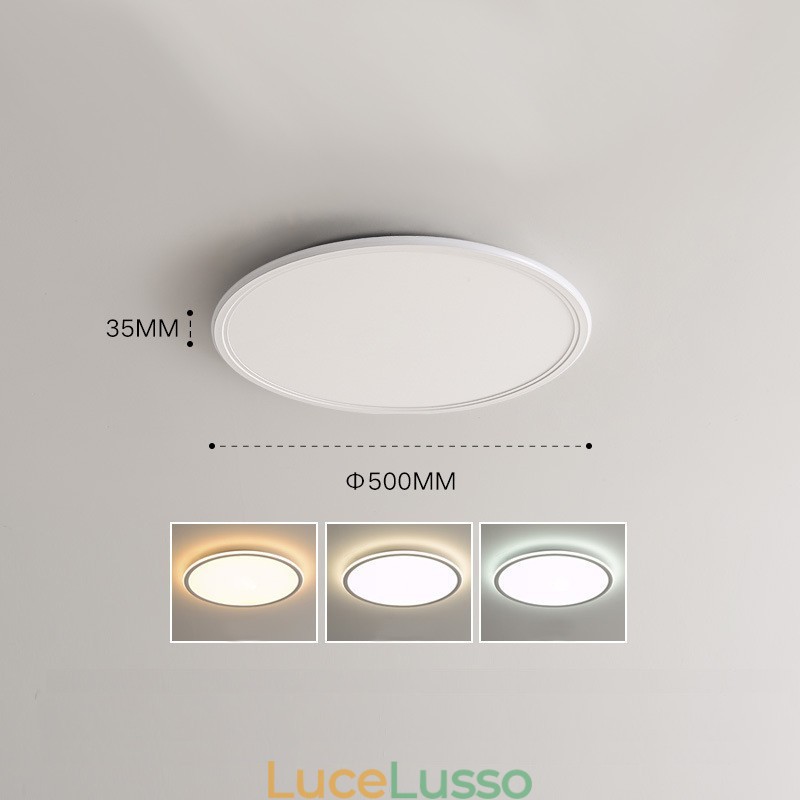 Lampada da soffitto dimmerabile per interni con protezione completa degli occhi rotonda da 3,5 cm di spessore nordica