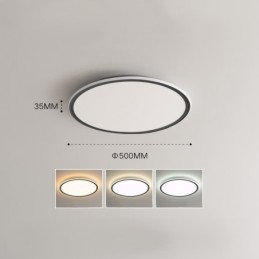 Lampada da soffitto dimmerabile per interni con protezione completa degli occhi rotonda da 3,5 cm di spessore nordica