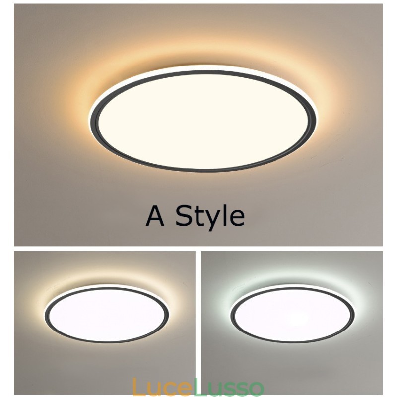 Lampada da soffitto dimmerabile per interni con protezione completa degli occhi rotonda da 3,5 cm di spessore nordica