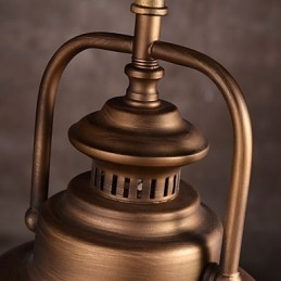 Lampada a sospensione retrò con paralume in metallo in stile vecchia fabbrica