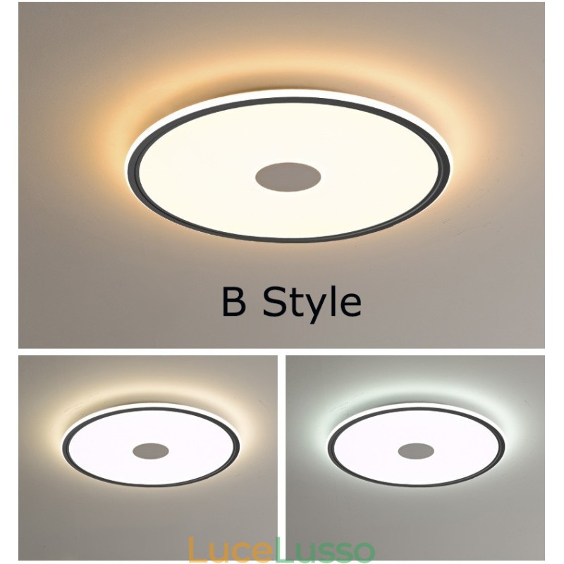 Lampada da soffitto dimmerabile per interni con protezione completa degli occhi rotonda da 3,5 cm di spessore nordica