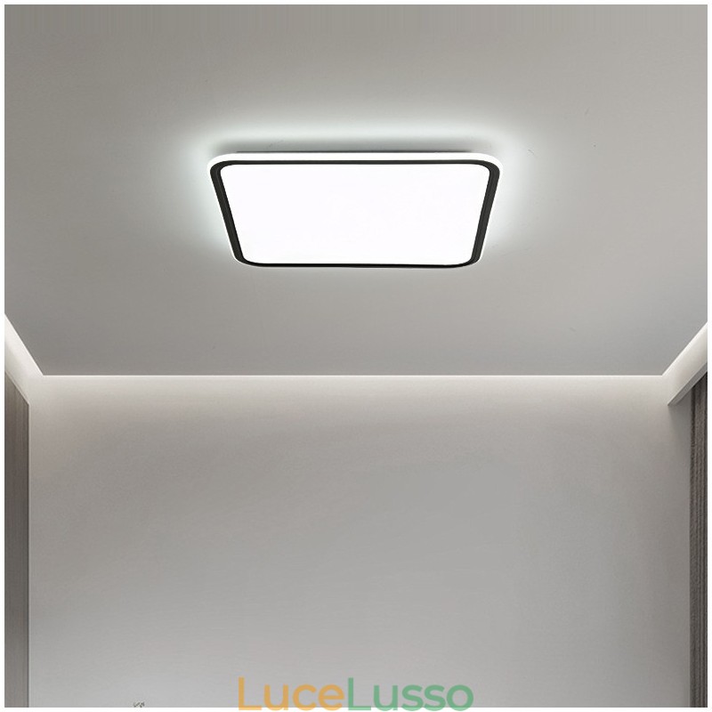 Lampada da soffitto moderna dimmerabile quadrata da incasso per interni