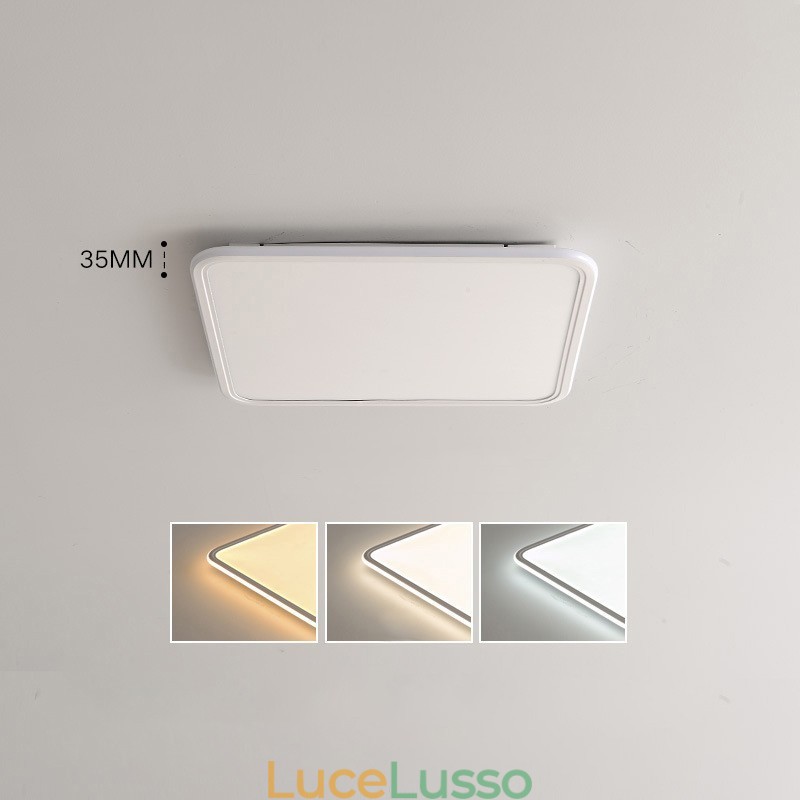 Lampada da soffitto moderna dimmerabile quadrata da incasso per interni