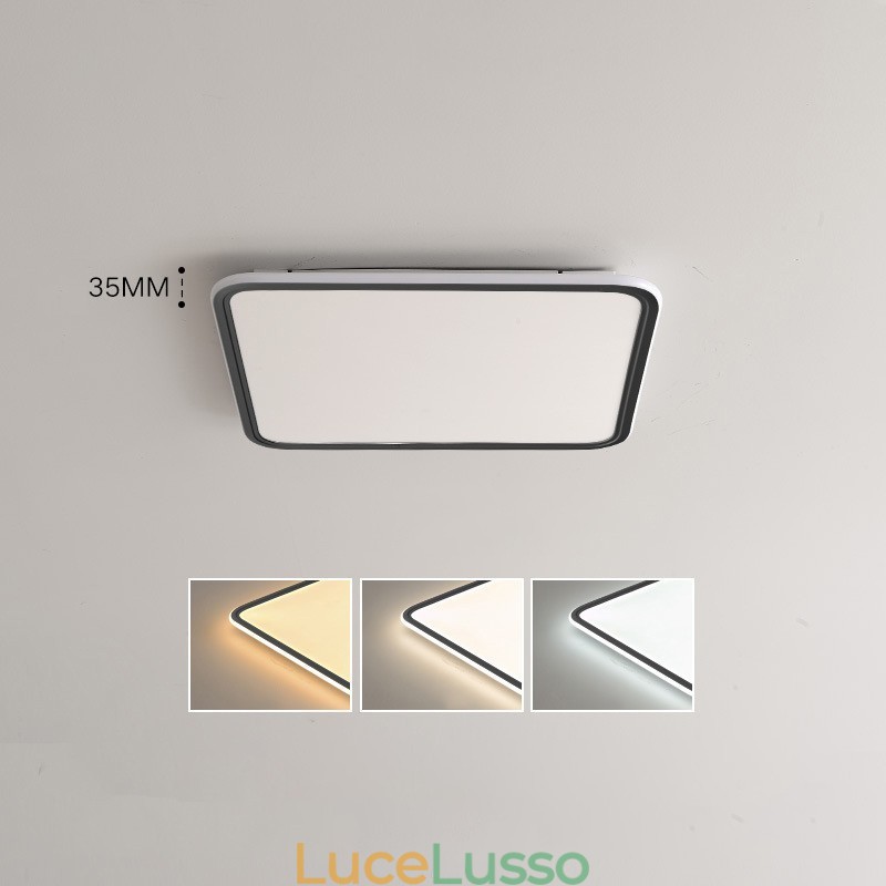 Lampada da soffitto moderna dimmerabile quadrata da incasso per interni
