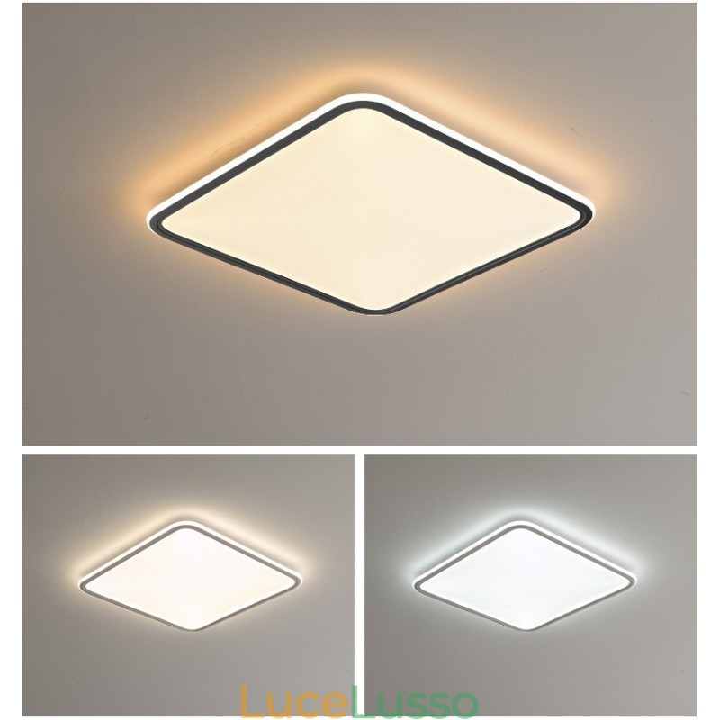 Lampada da soffitto moderna dimmerabile quadrata da incasso per interni