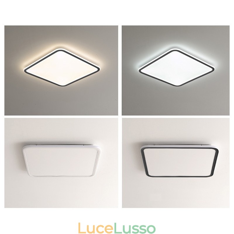 Lampada da soffitto moderna dimmerabile quadrata da incasso per interni