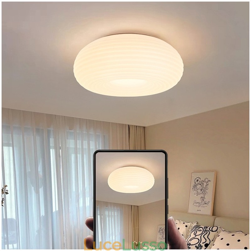 Lampada da soffitto moderna rotonda a filo con protezione degli occhi a spettro completo dimmerabile