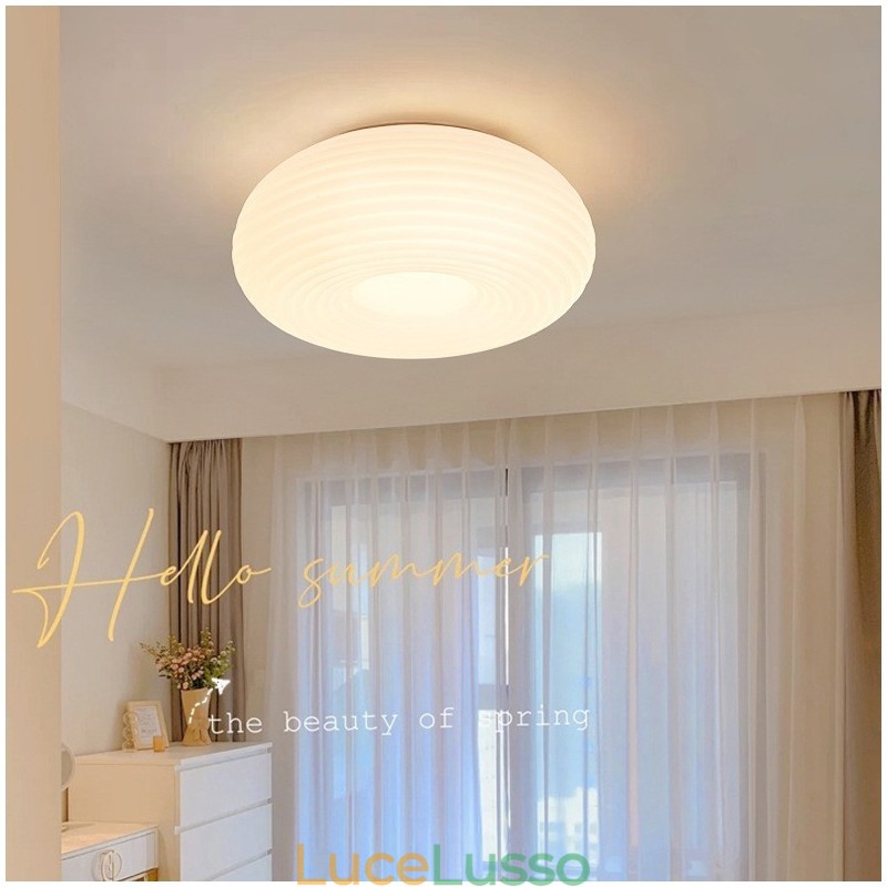 Lampada da soffitto moderna rotonda a filo con protezione degli occhi a spettro completo dimmerabile