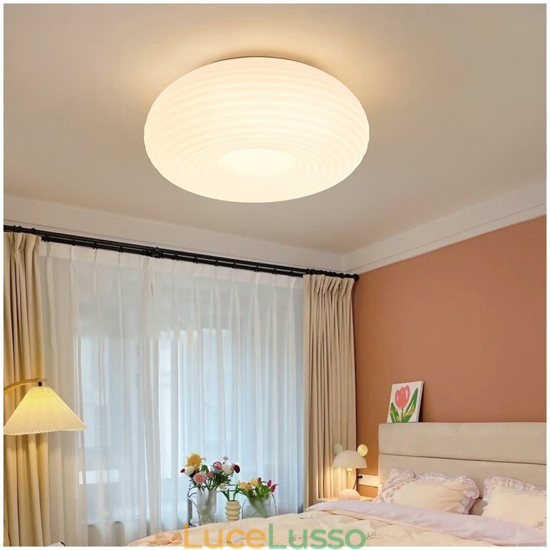 Lampada da soffitto moderna rotonda a filo con protezione degli occhi a spettro completo dimmerabile