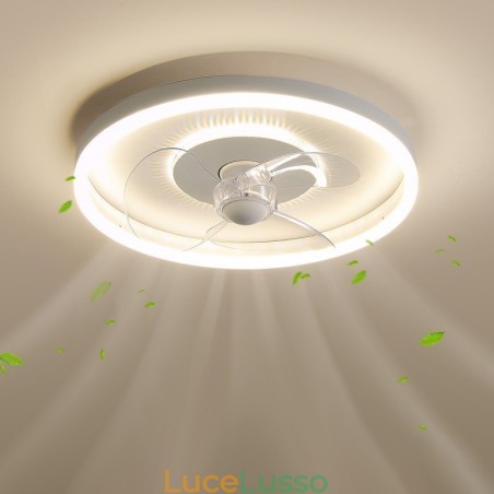 Ventilatore moderno rotondo ultra sottile silenzioso invisibile a spettro completo con protezione per gli occhi dimmerabile da incasso Ventilatore moderno rotondo ultra sottile silenzioso invisibile a spettro completo con protezione per gli occhi dimmerabile da incasso