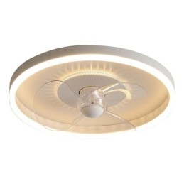 Ventilatore moderno rotondo ultra sottile silenzioso invisibile a spettro completo con protezione per gli occhi dimmerabile da incasso