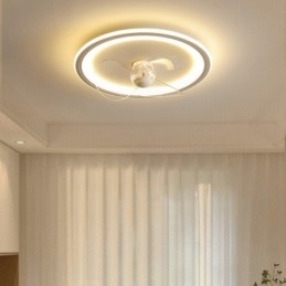 Ventilatore rotondo nordico ultra sottile silenzioso invisibile dimmerabile da incasso con protezione completa degli occhi