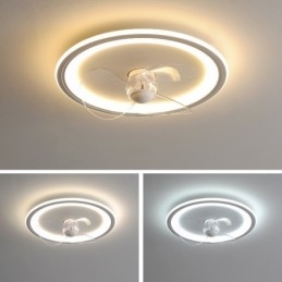Ventilatore rotondo nordico ultra sottile silenzioso invisibile dimmerabile da incasso con protezione completa degli occhi