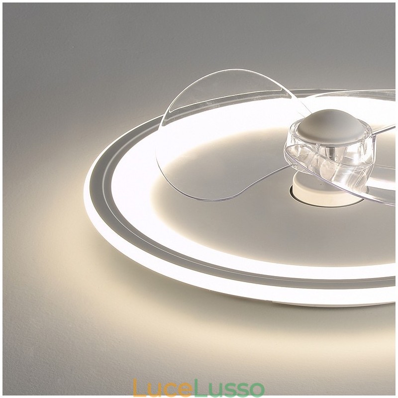Ventilatore rotondo nordico ultra sottile silenzioso invisibile dimmerabile da incasso con protezione completa degli occhi